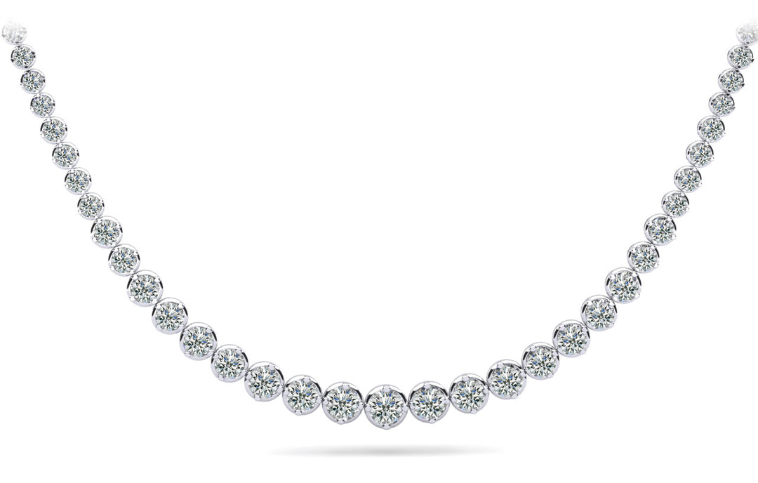 Elegant Diamond Tennis Necklace 6 carats