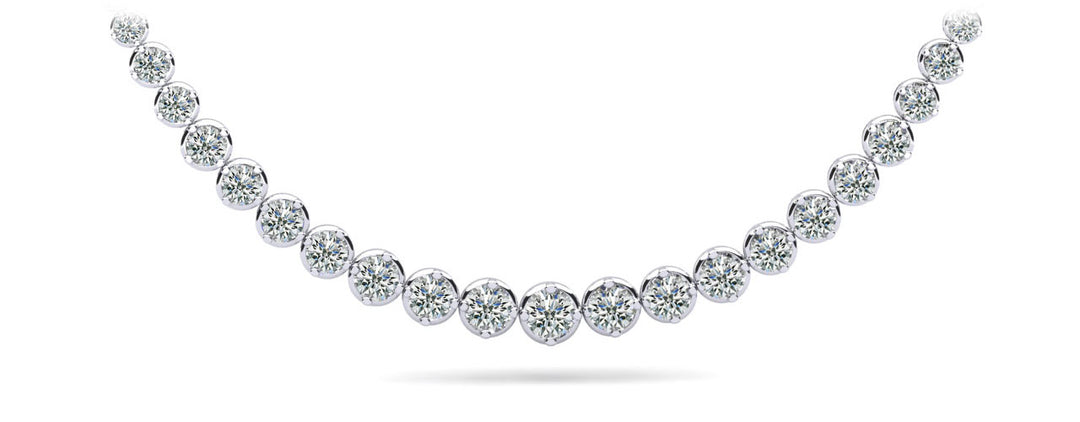 Elegant Diamond Tennis Necklace 6 carats