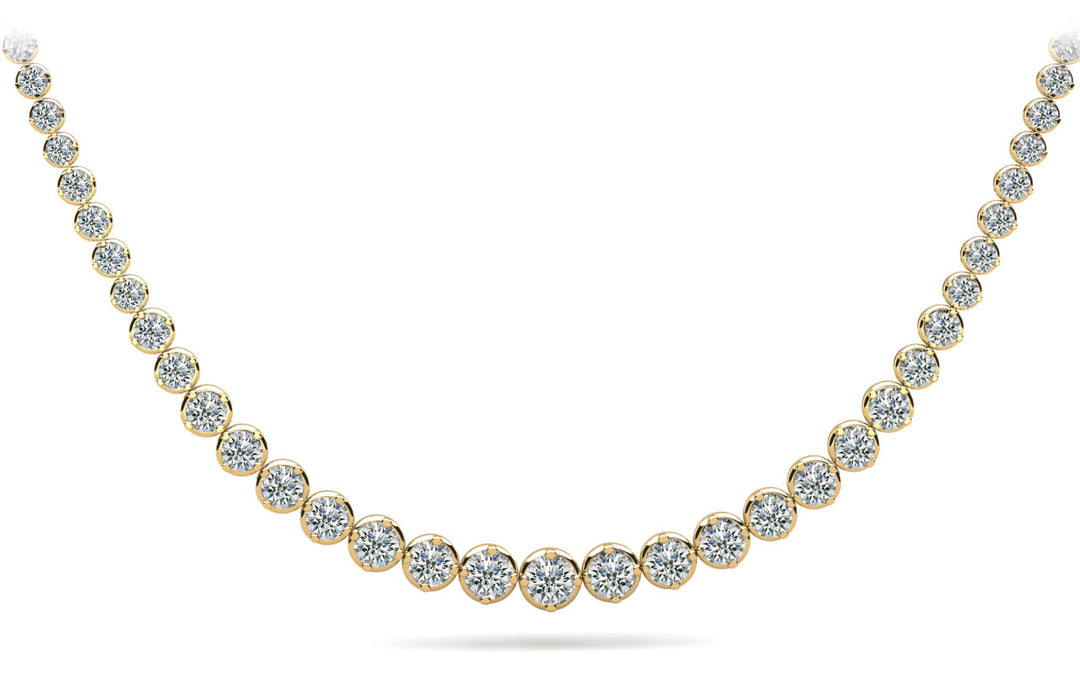 Elegant Diamond Tennis Necklace 6 carats