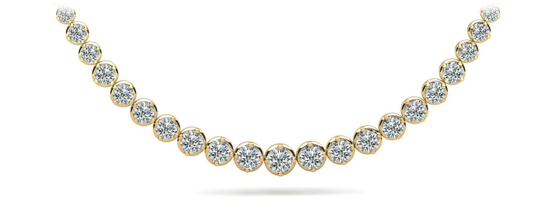 Elegant Diamond Tennis Necklace 6 carats