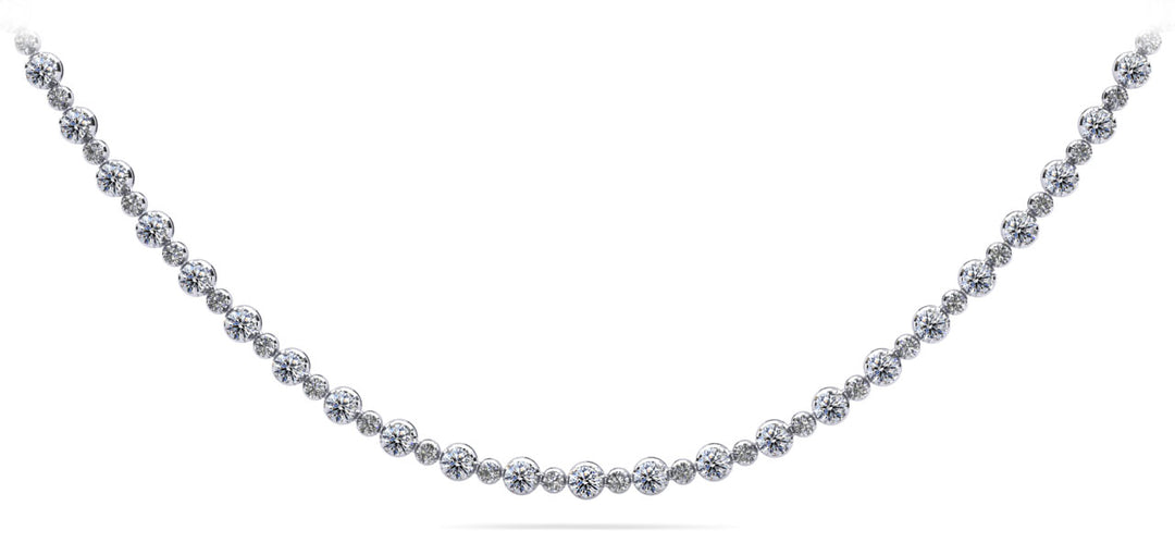 Alternating Diamond Tennis Necklace