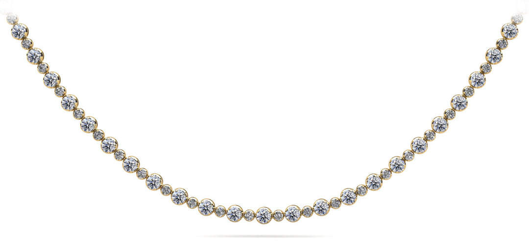 Alternating Diamond Tennis Necklace