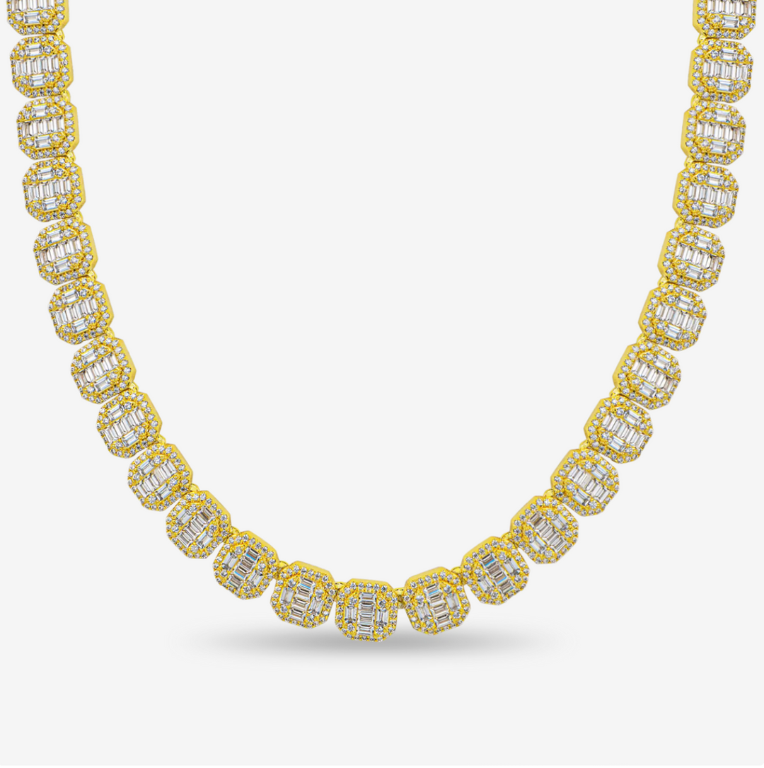 Custom Radiant Baguette Necklace