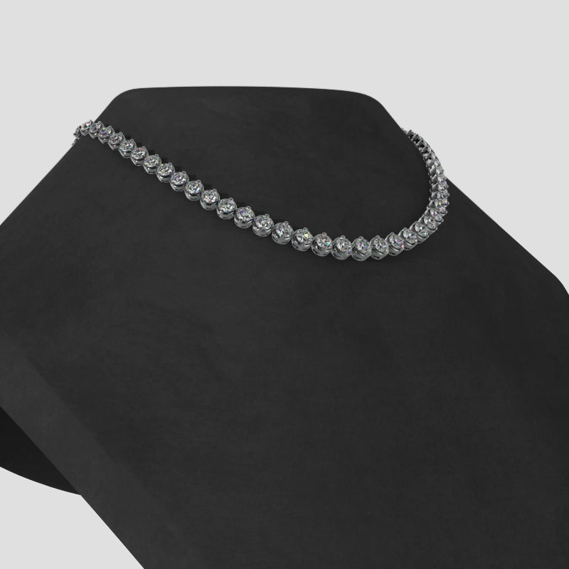 Elegant Diamond Tennis Necklace 6 carats