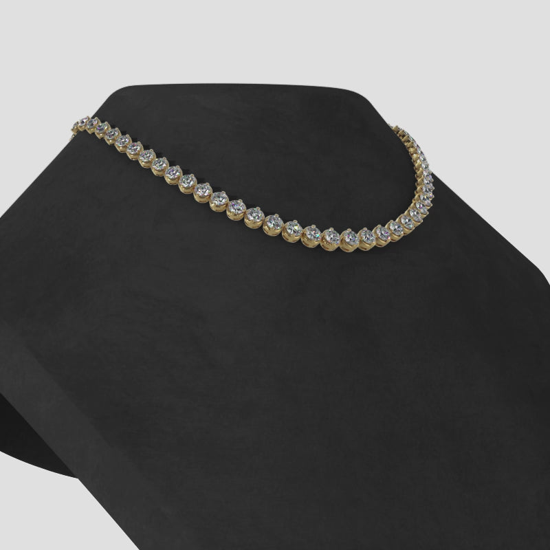 Elegant Diamond Tennis Necklace 6 carats
