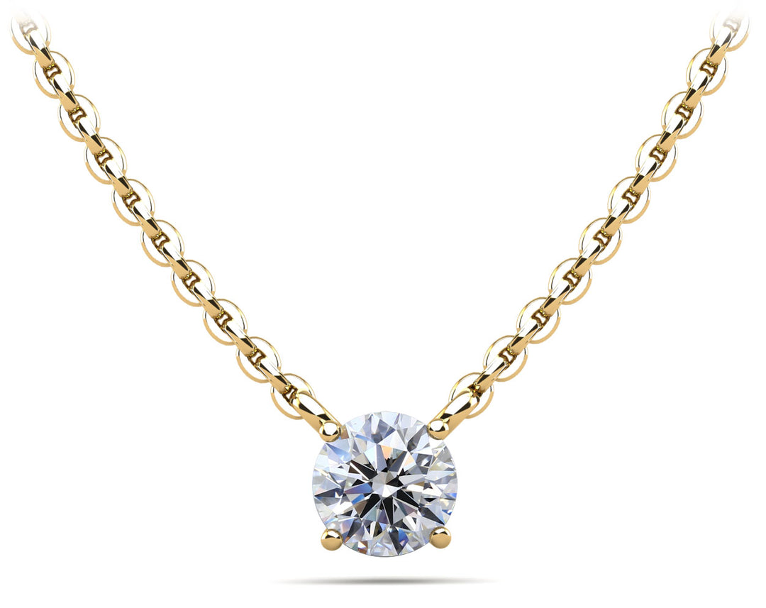 Round Solitaire Diamond Pendant .50 Carat