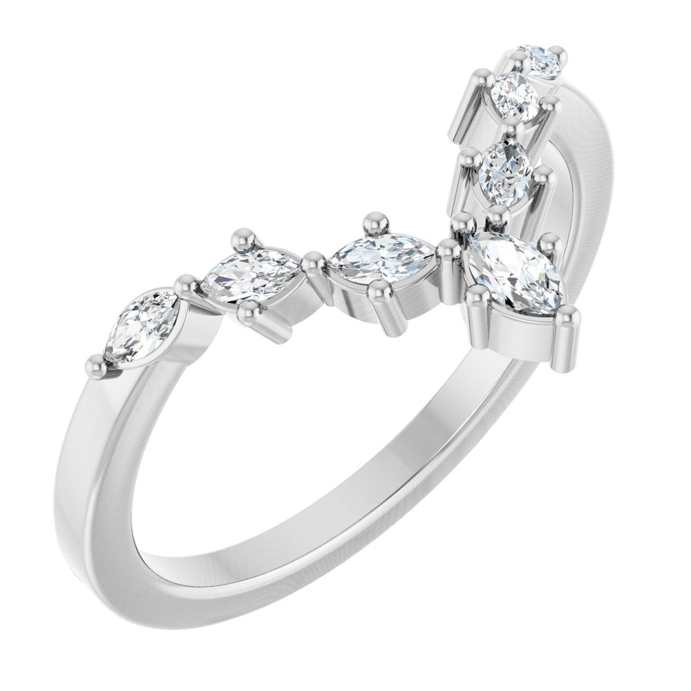 Marquise Diamond  Contour Band