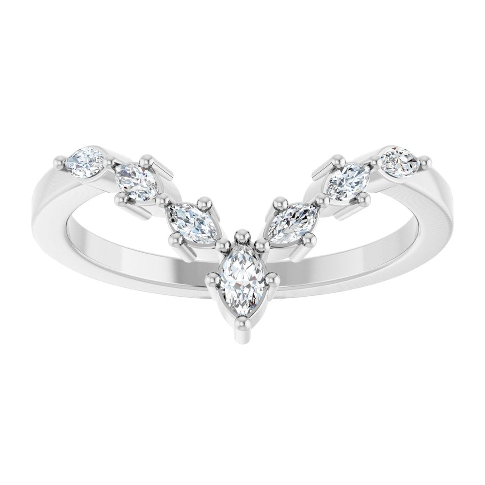 Marquise Diamond  Contour Band