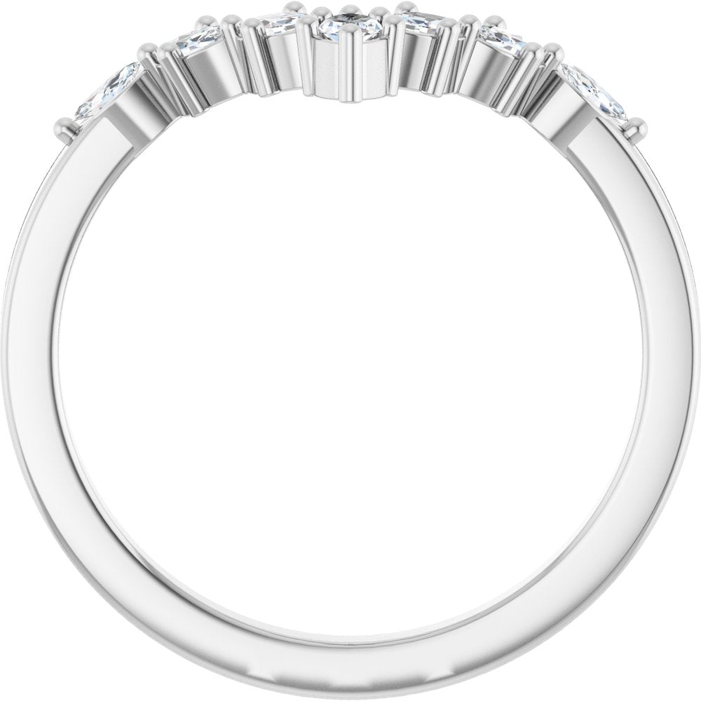 Marquise Diamond  Contour Band