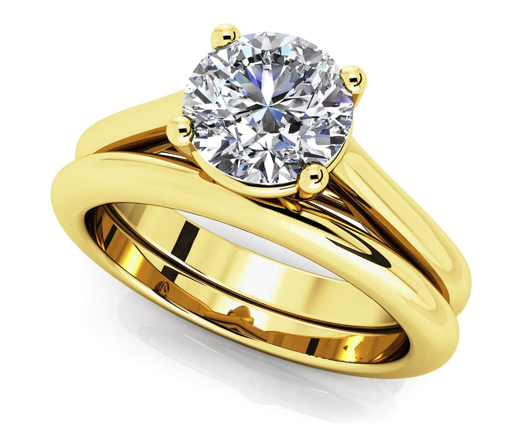 Brilliant Solitaire Engagement Ring Set