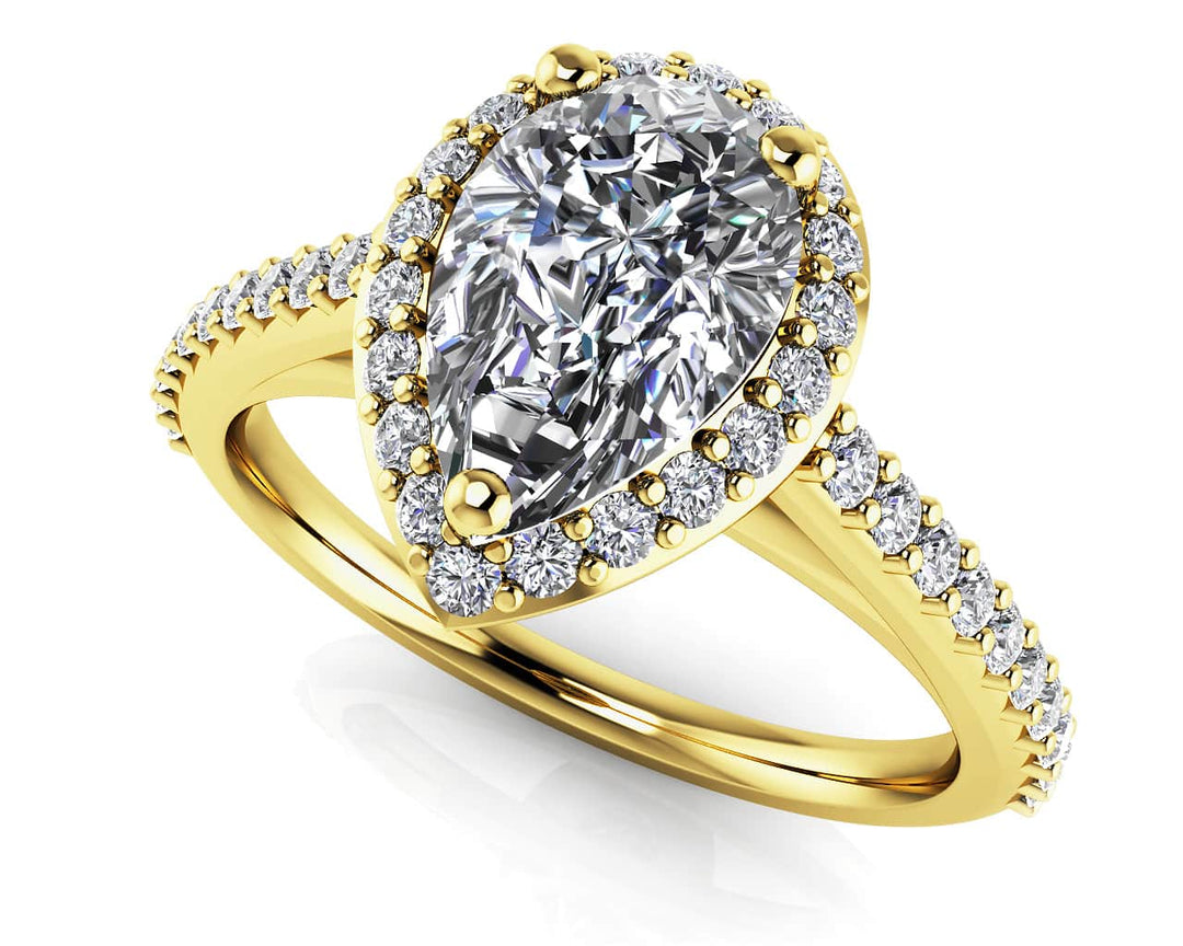 Pear Halo Engagement Ring