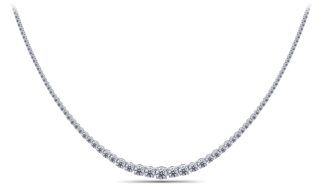 Elegant Graduated Diamond Tennis Necklace