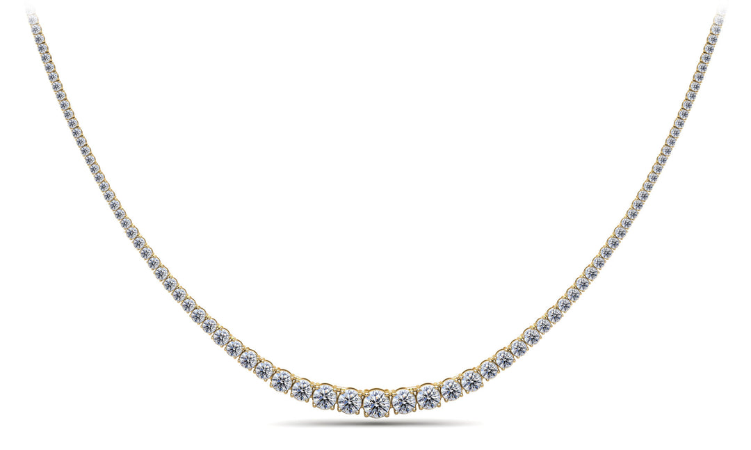 Elegant Graduated Diamond Tennis Necklace