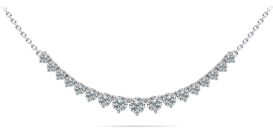 Mini Graduated Diamond Chain Necklace