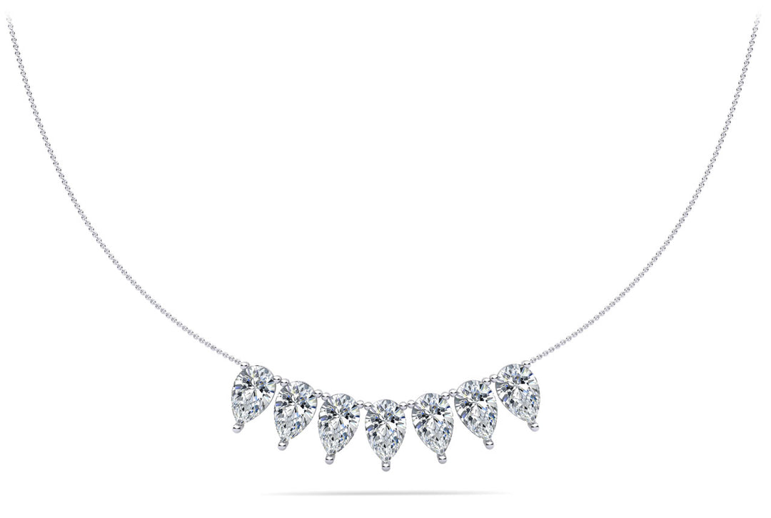 Perfect Seven Pear Diamond Necklace