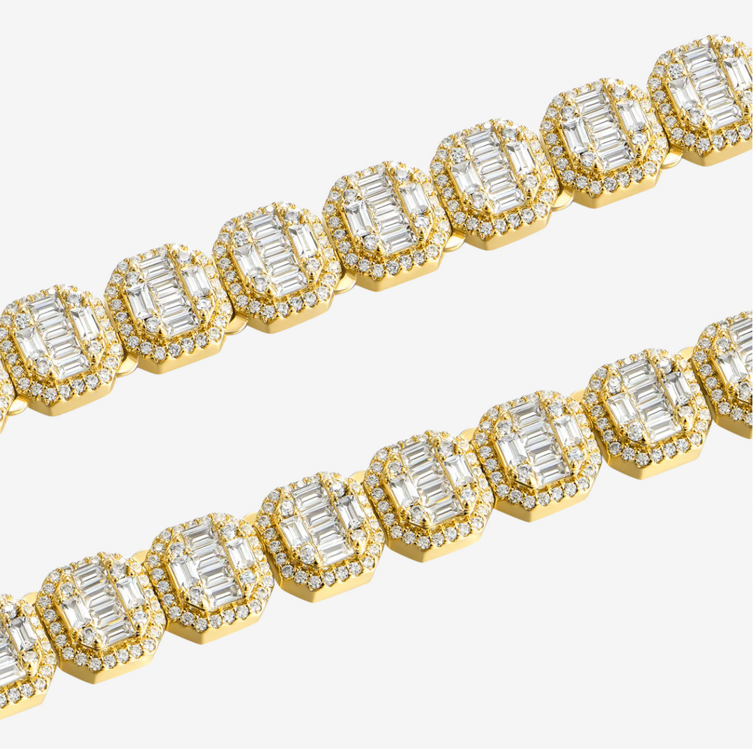 Custom Radiant Baguette Necklace