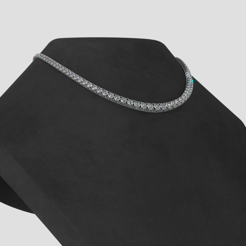 Elegant Graduated Diamond Tennis Necklace