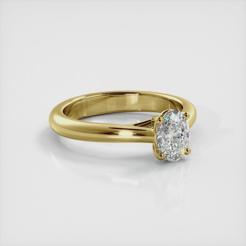 Elegant Oval Solitaire Engagement Ring