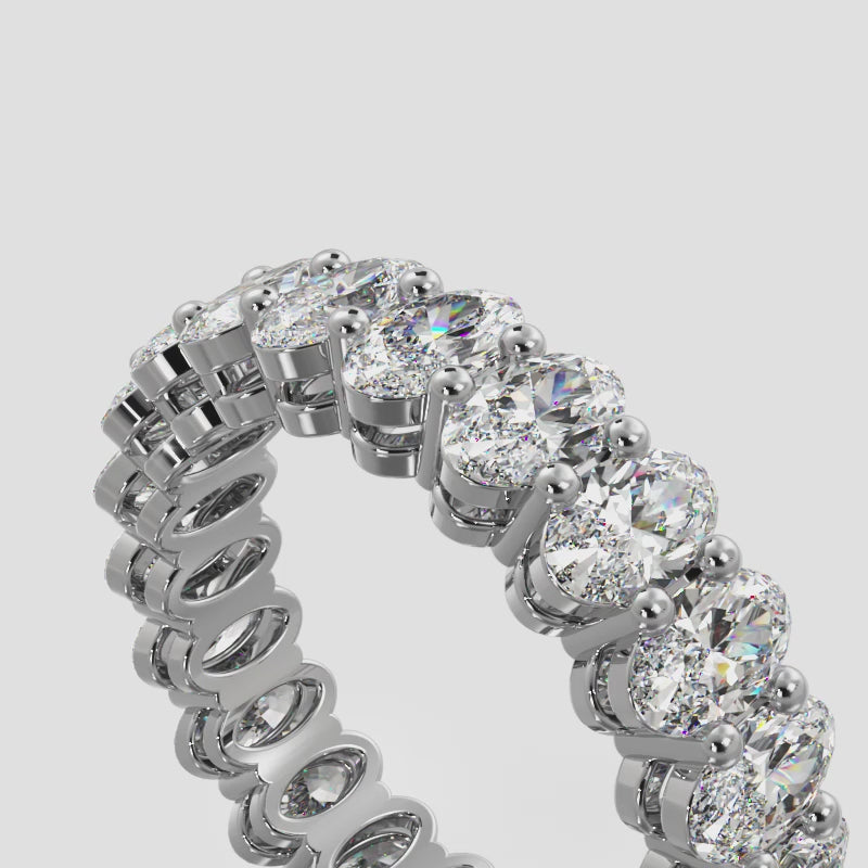 Oval Diamond Eternity Band