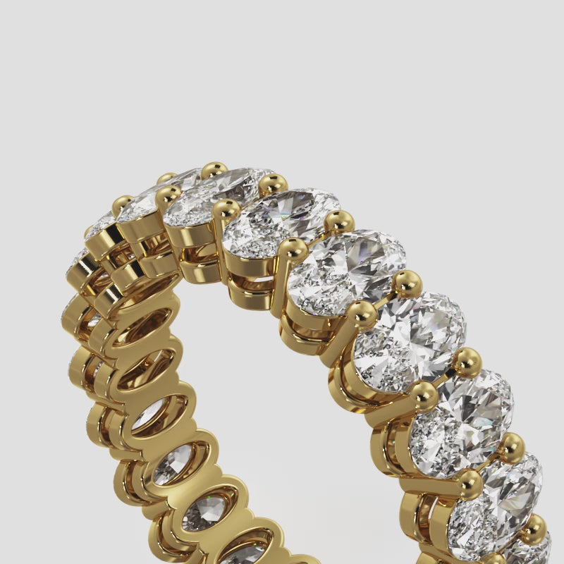 Oval Diamond Eternity Band