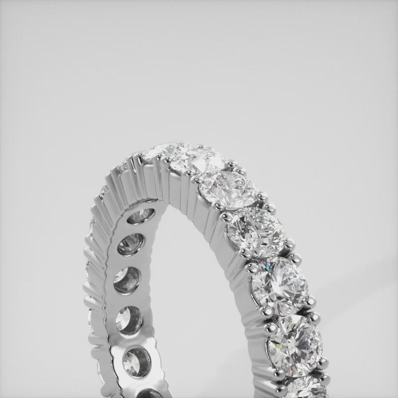 Four Prong Eternity Diamond Band